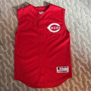 Kids Red Athletic Sleeveless Jersey